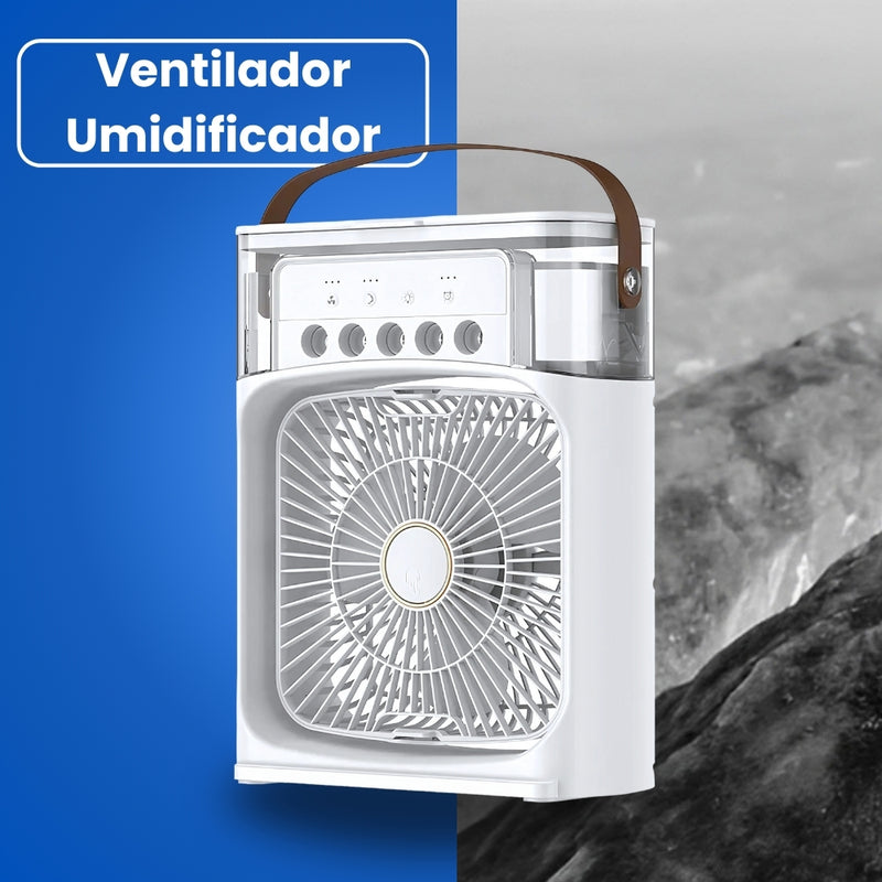 Ventilador de Nebulização, Umidificador e Sistema de Ar Condicionado Portátil