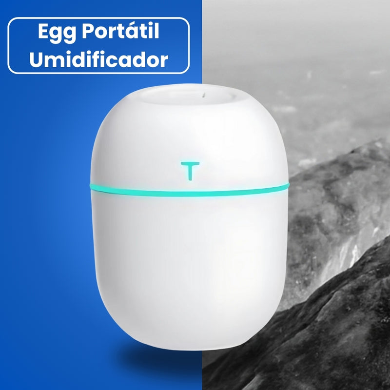 Mini Umidificador, Difusor e Aromatizador Egg Portátil