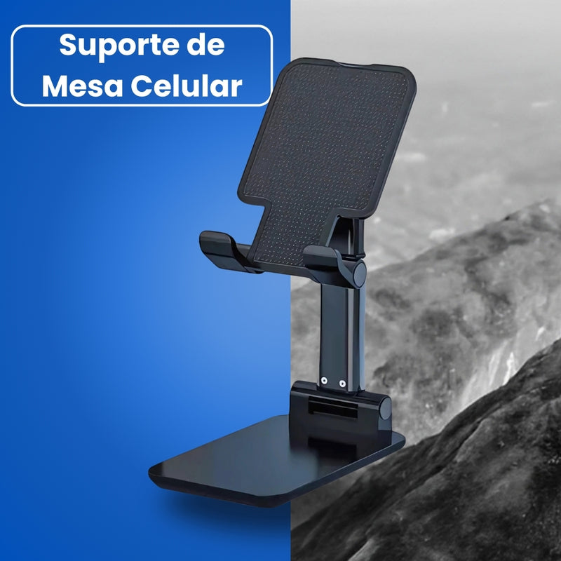 Suporte para Celular de Mesa Móvel Ajustável