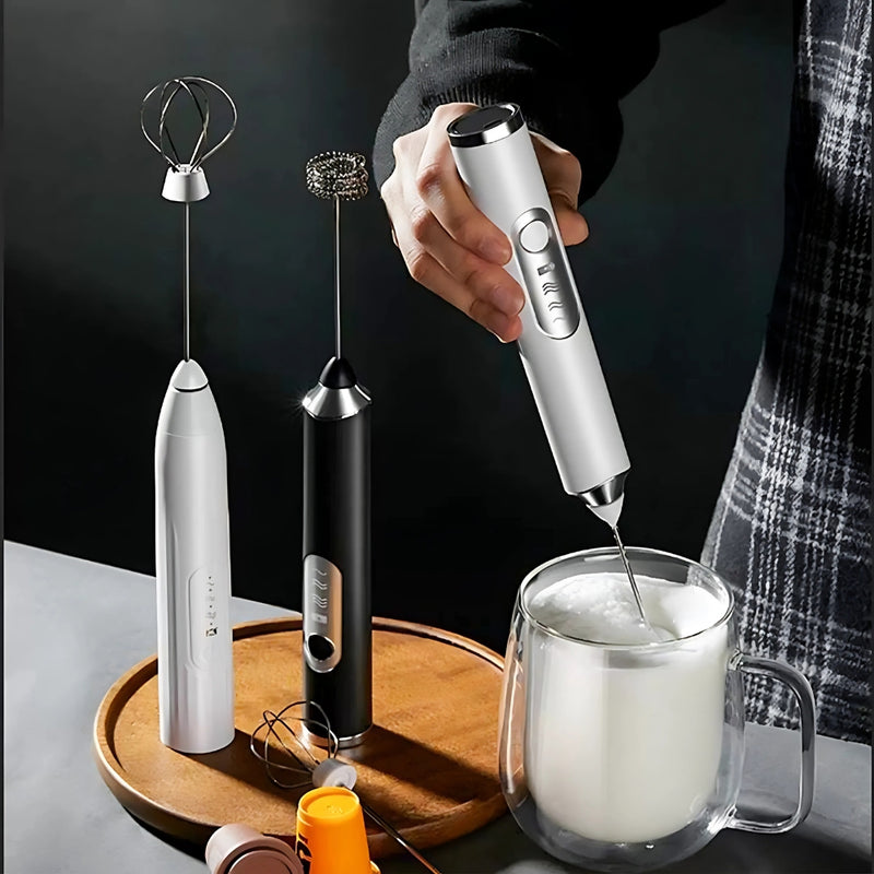 Batedor e Misturador Mixer Elétrico para Bebidas 2 em 1