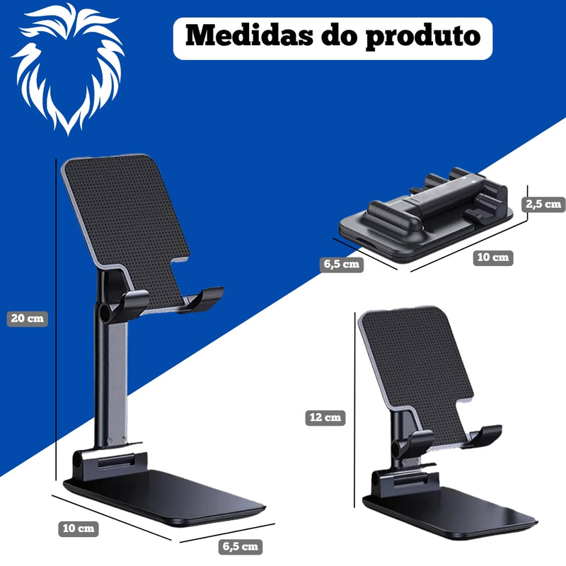 Suporte para Celular de Mesa Móvel Ajustável