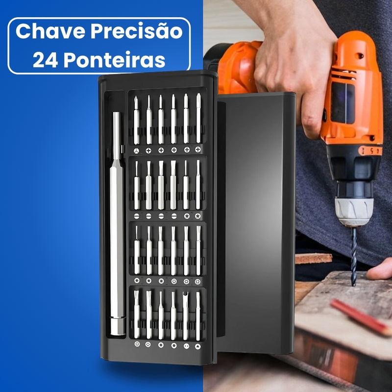 Chave de Precisão com 24 Ponteiras Magnéticas