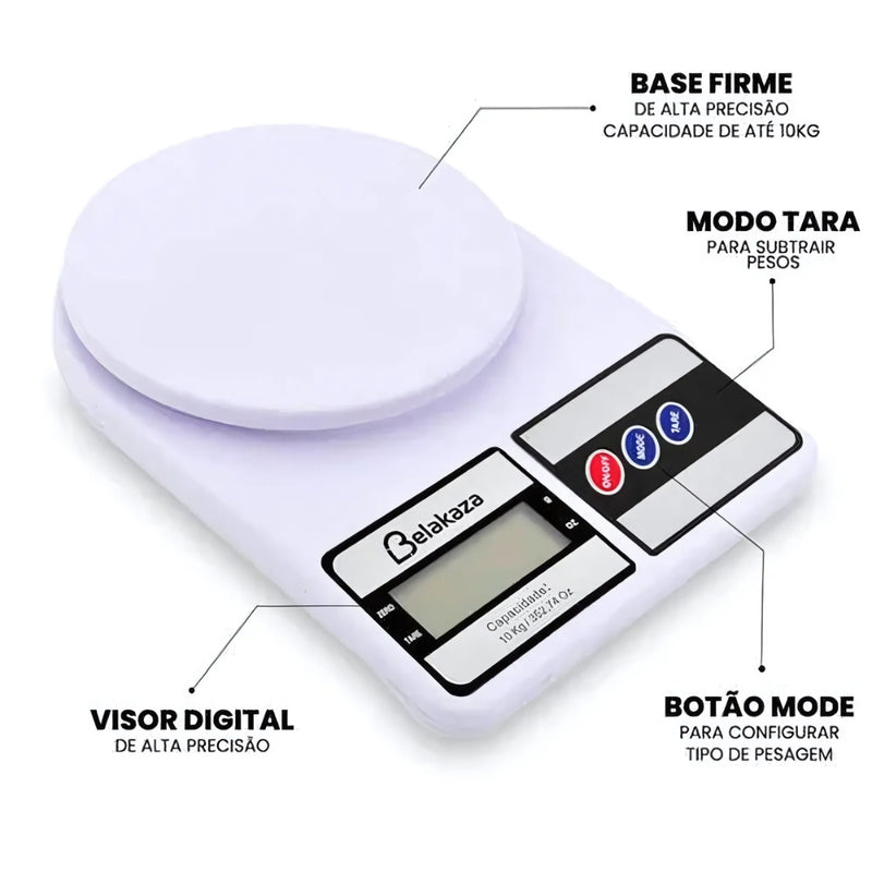 Balança de Cozinha Digital 10kg