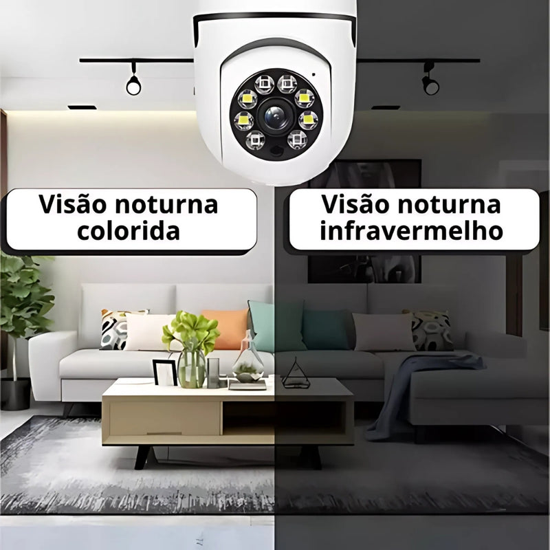 Câmera de Segurança Wi-Fi Sem Fio 360°