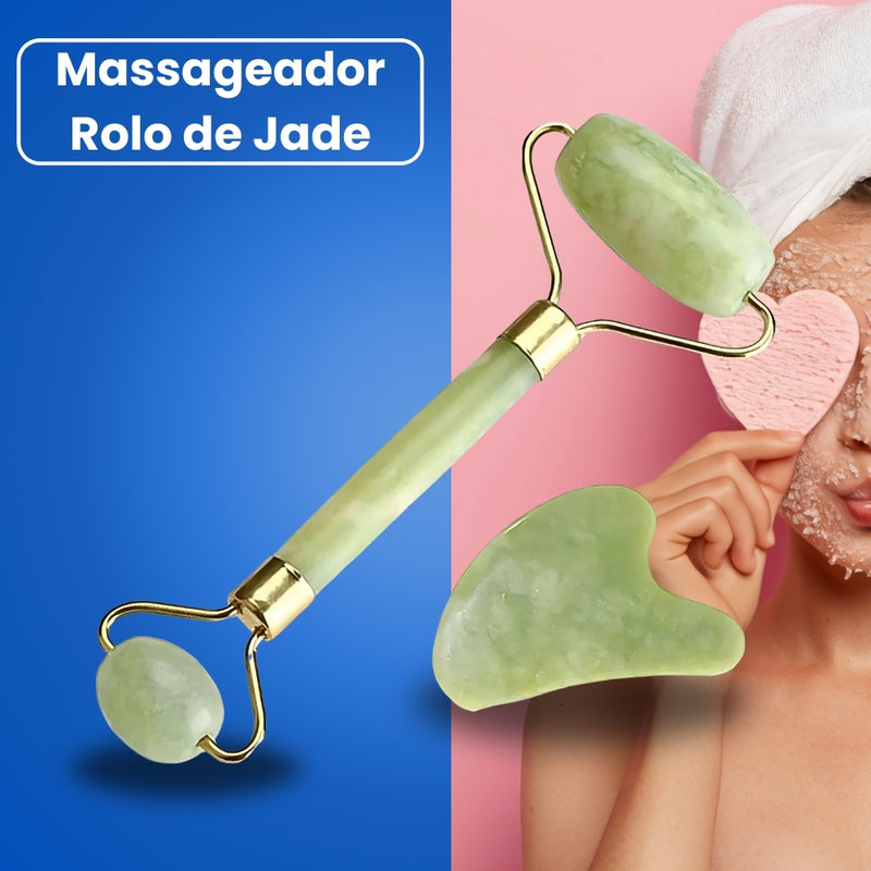 Rolo de Jade Massageador Facial