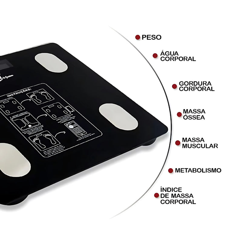 Balança Digital de Bioimpedância Corporal